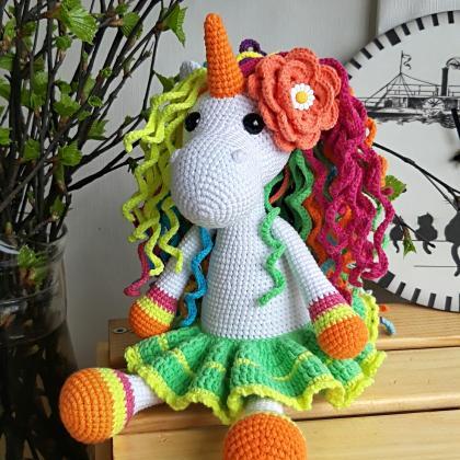 Stuffed unicorn toy,rainbow unicorn..