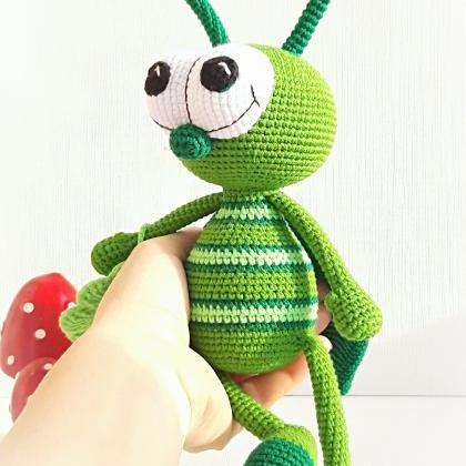 Crochet toy Grasshopper, Christmas ..