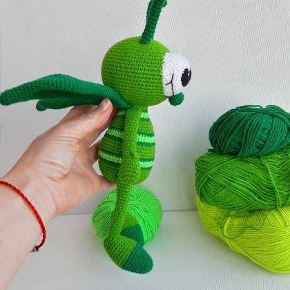 Crochet toy Grasshopper, Christmas ..
