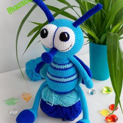 Stuffed toy fly,crochet toy insect,..