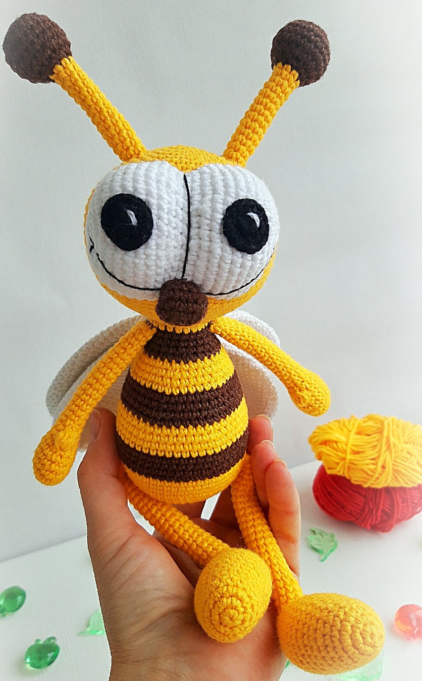 Crochet Toy Bee, Bugs Toys, Christmas Gifts For Kids, Amigurumi Insects,birthday Gift, Baby Shower Gift, Nursery Toys, Baby Photo Prop