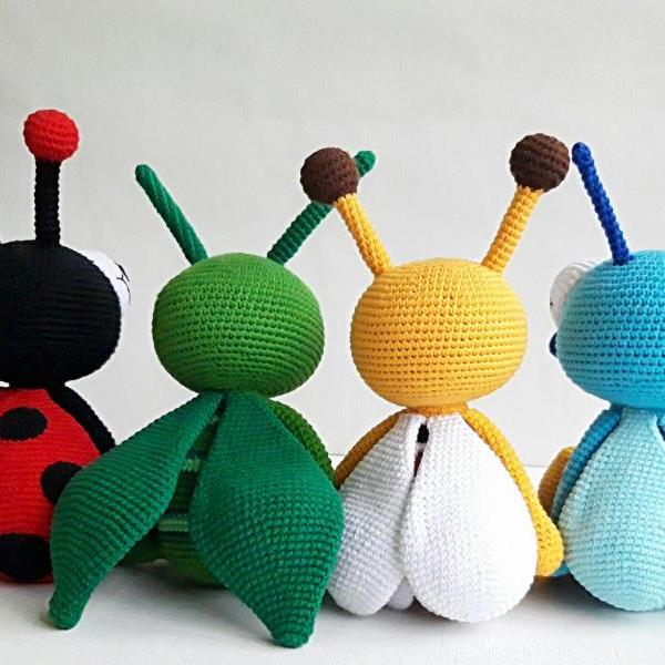 Stuffed toys bugs,insects toys, Christmas gifts for kids, Grasshopper, Honey Bee,Ladybug,Fly,Baby shower gift,Birthday gifts